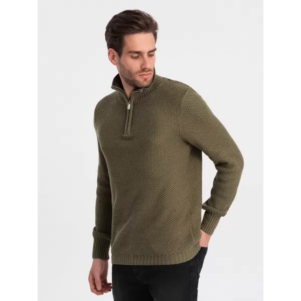  Moški pulover OMBRE OM-SWZS-0105 OLJK 