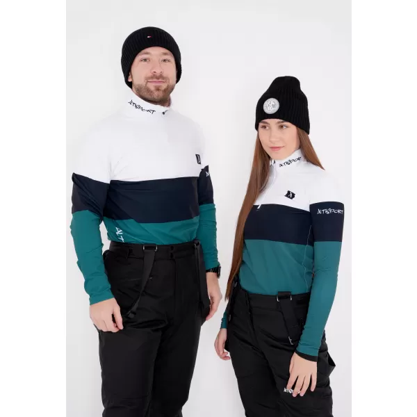  Moški vrhunski funkcionalni termo pulover ALTISPORT VOJ/ALM051TER03 BELO ZELENA 