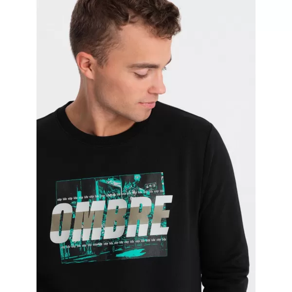  Moška jopica OMBRE OM-SSPS-0156 ČRN 