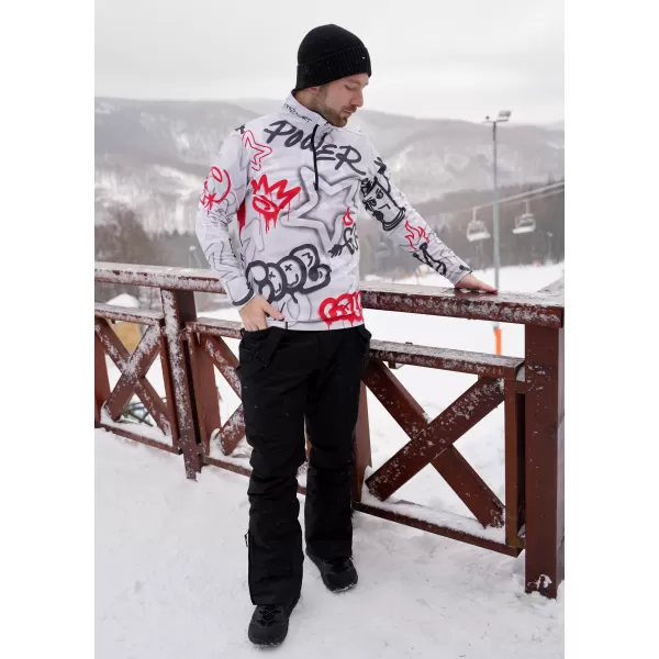  Moški vrhunski funkcionalni termo pulover ALTISPORT VOJ/ALM054TER03 SIVO-RDEČA 