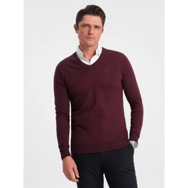  Moški pulover OMBRE OM-SWSW-0102 MAROON 