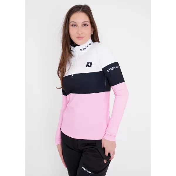  Ženska premium funkcionalna termo jopica ALTISPORT VOJ/ALW051TER03 BELO ROZA 