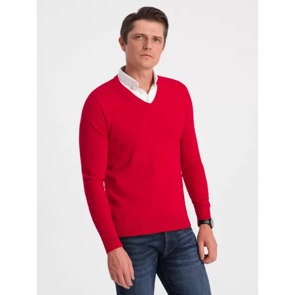  Moški pulover OMBRE OM-SWSW-0102 RDEČA 