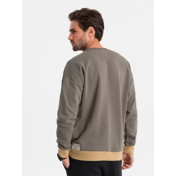  Moška jopica OMBRE OM-SSNZ-0130 KHAKI 
