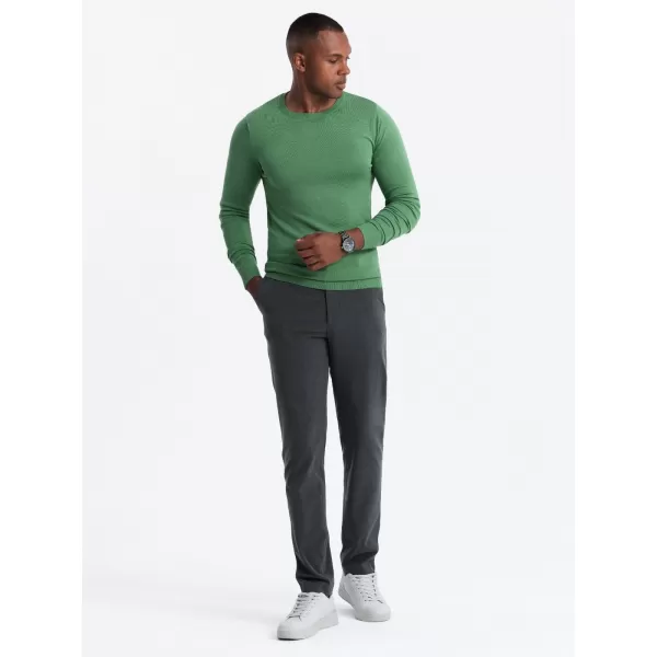  Moški pulover OMBRE OM-SWBS-0106 ZELENO 