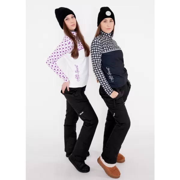  Ženska premium funkcionalna termo jopica ALTISPORT VOJ/ALW048TER03 ČRNO-BELO 