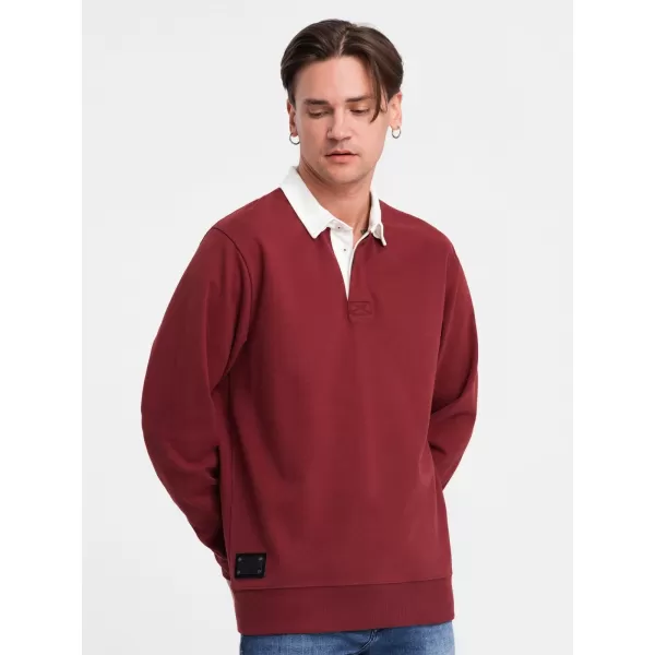  Moška jopica OMBRE OM-SSNZ-0132 MAROON 