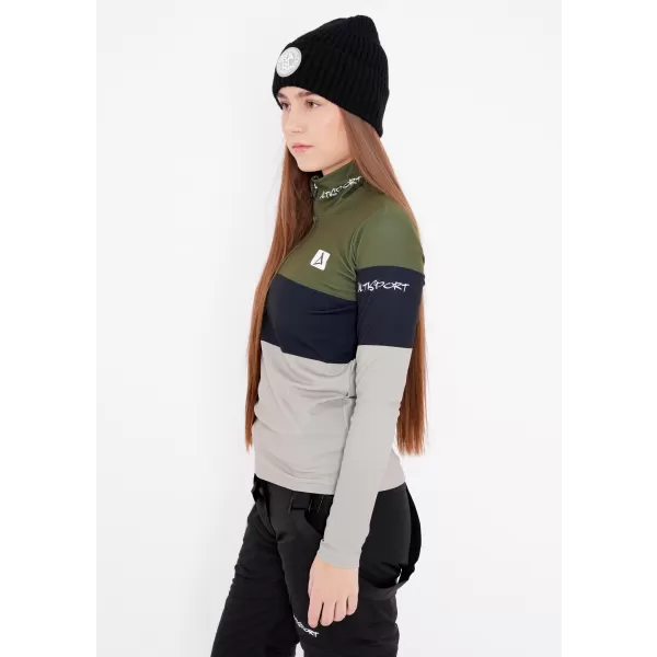  Ženska premium funkcionalna termo jopica ALTISPORT VOJ/ALW051TER03 KAKI 