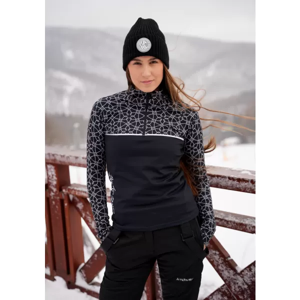  Ženska premium funkcionalna termo jopica ALTISPORT VOJ/ALW053TER03 ČRNO-BELO 