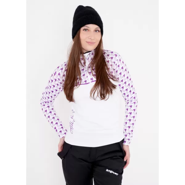 Ženska premium funkcionalna termo jopica ALTISPORT VOJ/ALW048TER03 BELA/VIJOLIČNA 