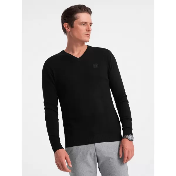  Moški pulover OMBRE OM-SWBS-0107 ČRN 