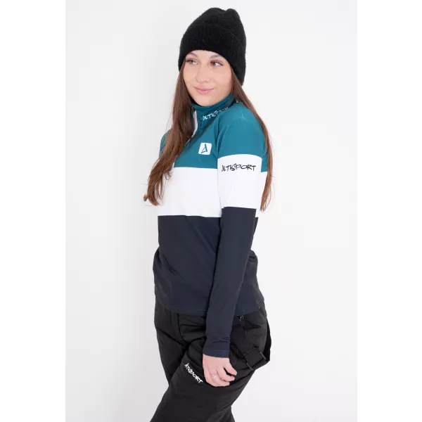  Ženska premium funkcionalna termo jopica ALTISPORT VOJ/ALW051TER03 KEROZIN-ČRNA 