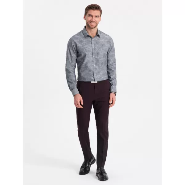  Srajca OMBRE OM-SHCS-0157 SIVA 