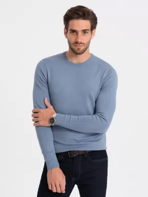 Moški pulover OMBRE OM-SWBS-0106 SVETLO MODRA