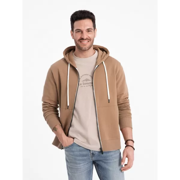  Moška jopica OMBRE OM-SSBZ-0178 RJAVA 