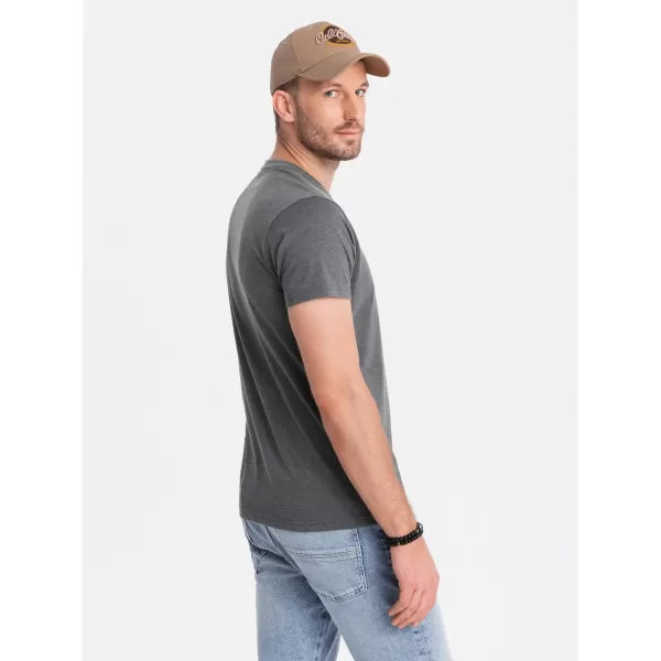  Srajca OMBRE OM-TSCT-0155 TEMNO SIVA 