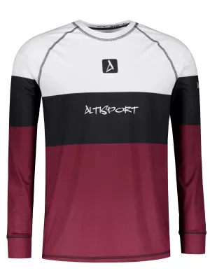 Moška premium termo majica z dolgimi rokavi ALTISPORT VOJ/ALM051TER01 BORDO