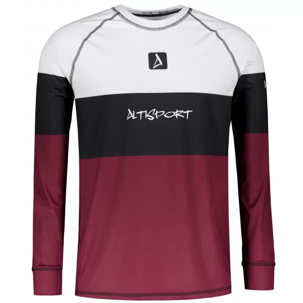  Moška premium termo majica z dolgimi rokavi ALTISPORT VOJ/ALM051TER01 BORDO 