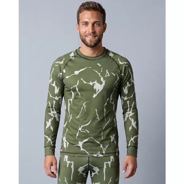  Moška premium termo majica z dolgimi rokavi ALTISPORT VOJ/ALM052TER01 KAKI 