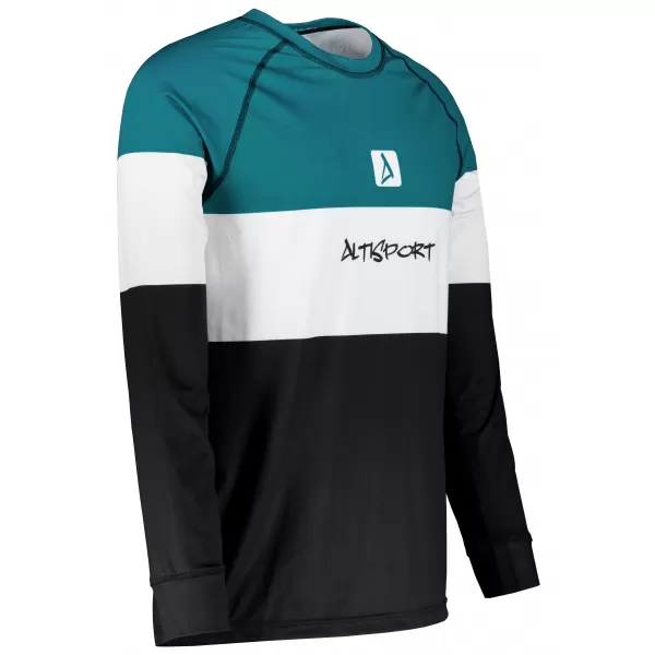  Moška premium termo majica z dolgimi rokavi ALTISPORT VOJ/ALM051TER01 KEROZIN/ČRNA 