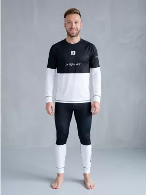 Moške premium funkcionalne termo hlače ALTISPORT VOJ/ALM051TER02 ČRNO-BELO