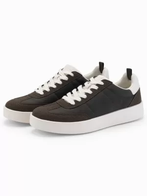 Moški čevlji OMBRE OM-FOSL-0170 TEMNO RJAVA