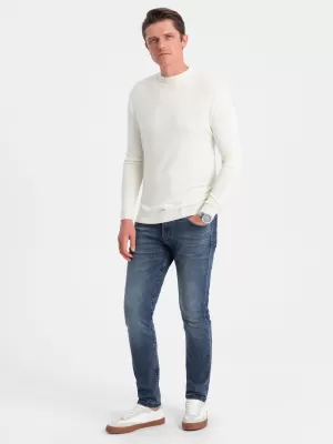 Moški pulover OMBRE OM-SWTN-0100 SMETANA