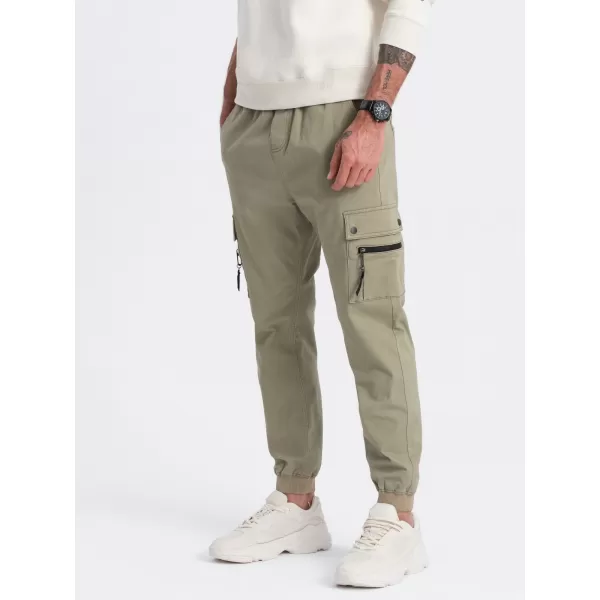  Hlače OMBRE OM-PAJO-0125 KHAKI 