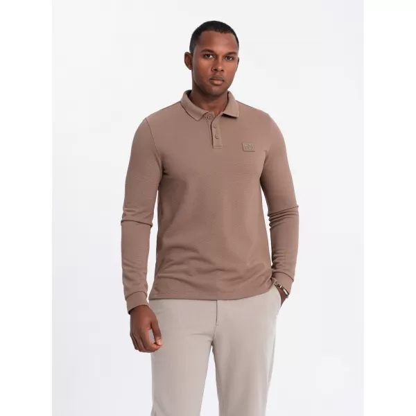  Srajca OMBRE OM-POLS-0131 RJAVA 