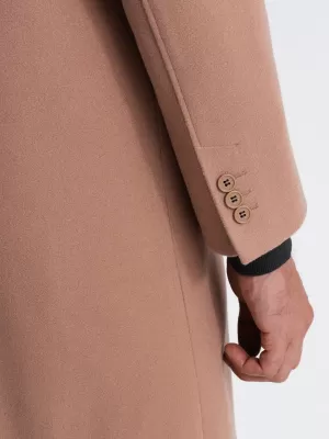 Moški plašč OMBRE OM-COWC-0106 RJAVA