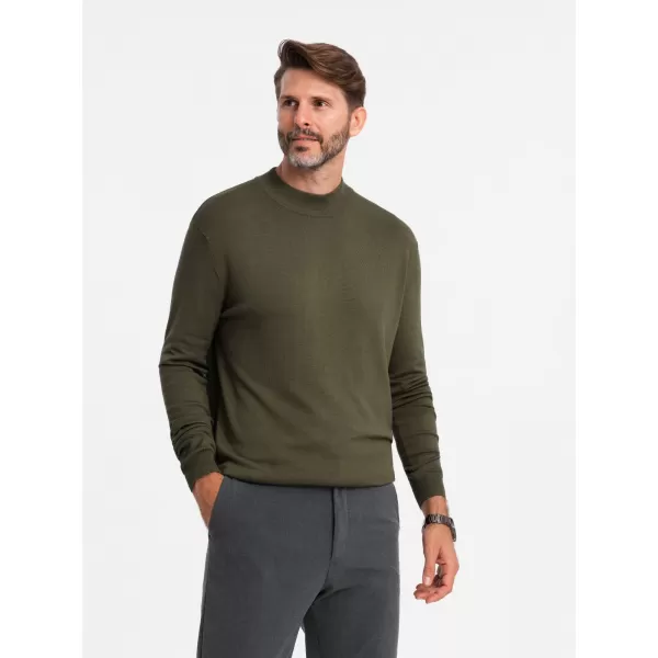  Moški pulover OMBRE OM-SWTN-0100 KHAKI 