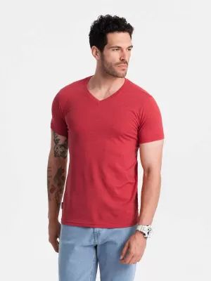 Srajca OMBRE OM-TSBS-0145 RDEČA MELANGE
