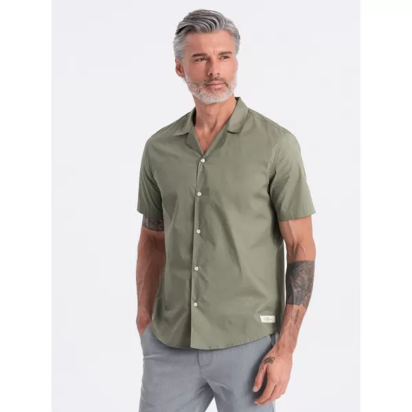 Srajca OMBRE OM-SHSS-0168 KHAKI 