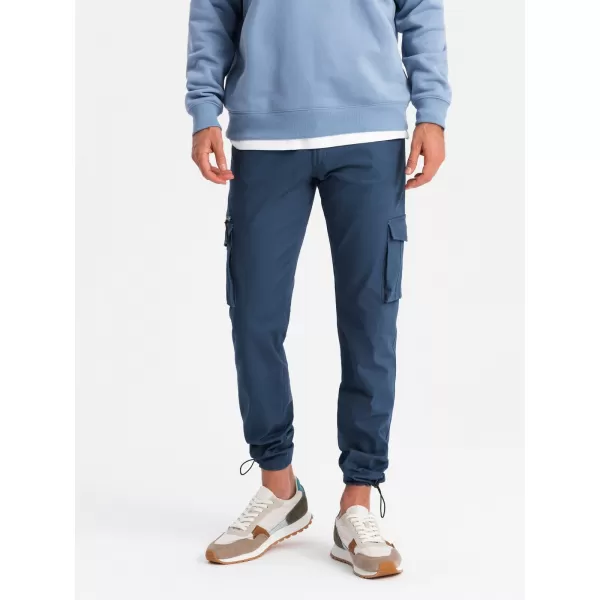  Hlače OMBRE OM-PACG-0196 TEMNO MODRA 