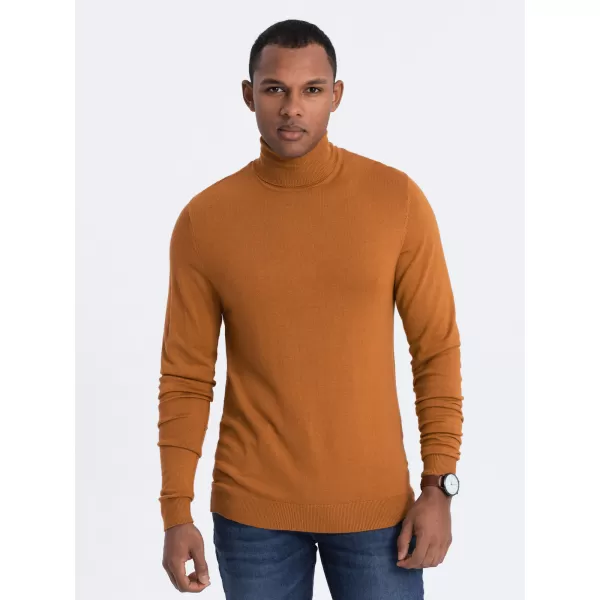  Moški pulover OMBRE OM-SWTN-0101 KAMELA 