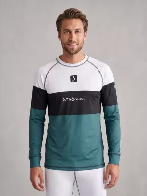 Moška premium termo majica z dolgimi rokavi ALTISPORT VOJ/ALM051TER01 BELO ZELENA