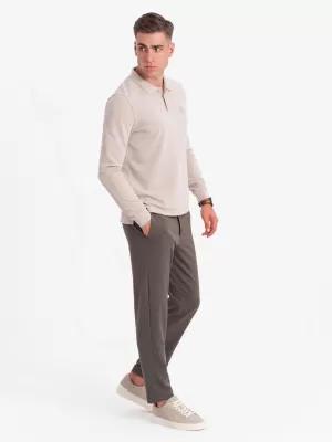 Srajca OMBRE OM-POLS-0131 PEPEL