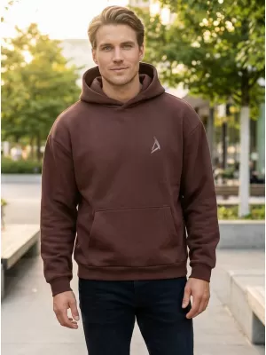 Moški pulover ALTISPORT BYB/ALM002BY284 ČOKOLADNO RJAVA