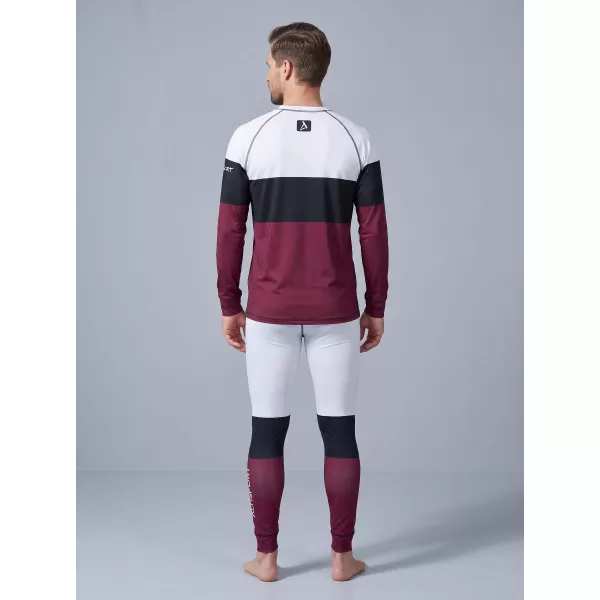  Moška premium termo majica z dolgimi rokavi ALTISPORT VOJ/ALM051TER01 BORDO 