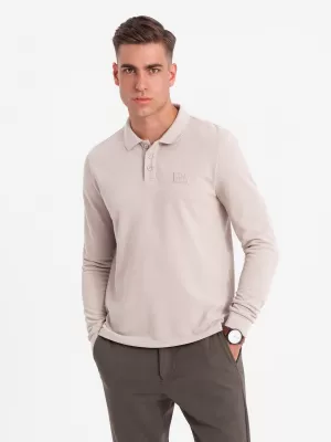 Srajca OMBRE OM-POLS-0131 PEPEL
