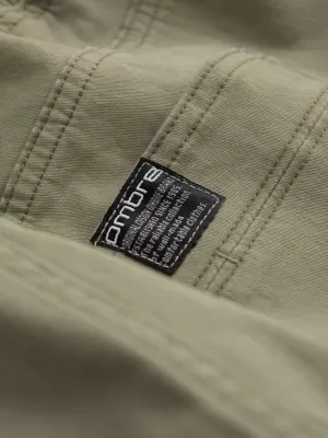 Hlače OMBRE OM-PAJO-0125 KHAKI