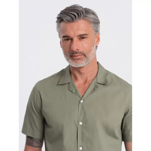  Srajca OMBRE OM-SHSS-0168 KHAKI 