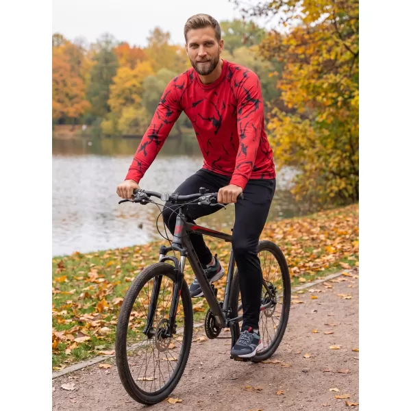  Moška premium termo majica z dolgimi rokavi ALTISPORT VOJ/ALM052TER01 RDEČA 