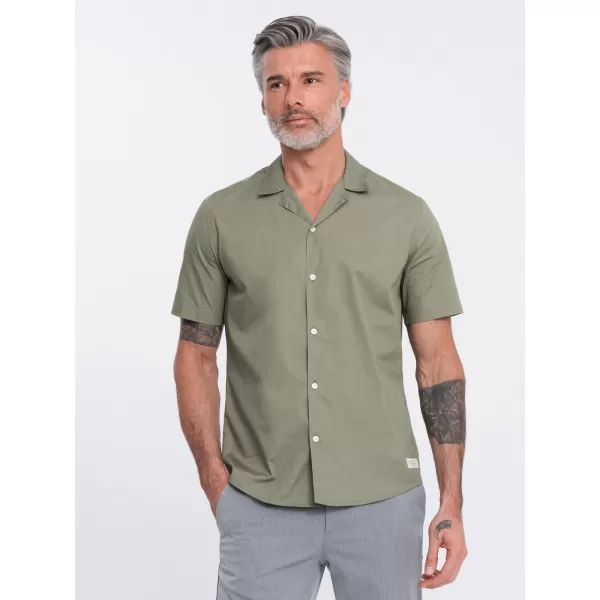  Srajca OMBRE OM-SHSS-0168 KHAKI 