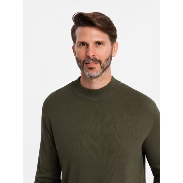  Moški pulover OMBRE OM-SWTN-0100 KHAKI 