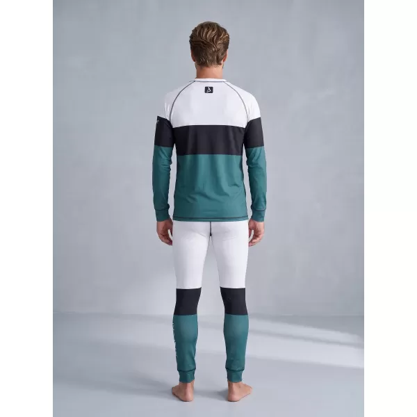  Moška premium termo majica z dolgimi rokavi ALTISPORT VOJ/ALM051TER01 BELO ZELENA 