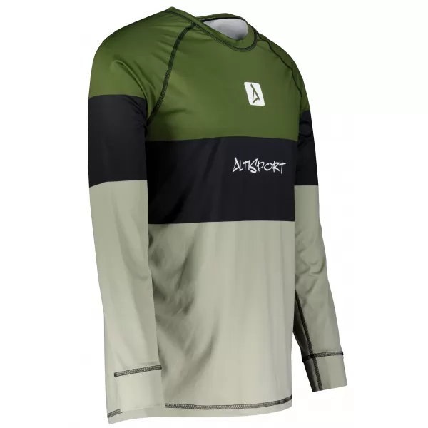  Moška premium termo majica z dolgimi rokavi ALTISPORT VOJ/ALM051TER01 KAKI 