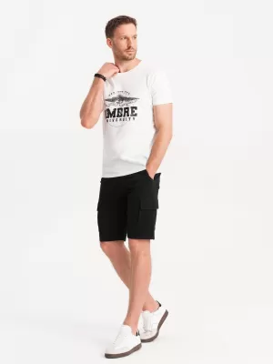 Kratke hlače OMBRE OM-SRCG-0133 ČRN