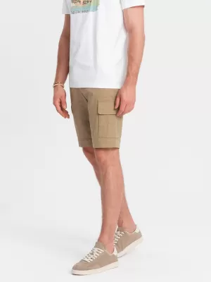 Kratke hlače OMBRE OM-SRCG-0133 PESEK