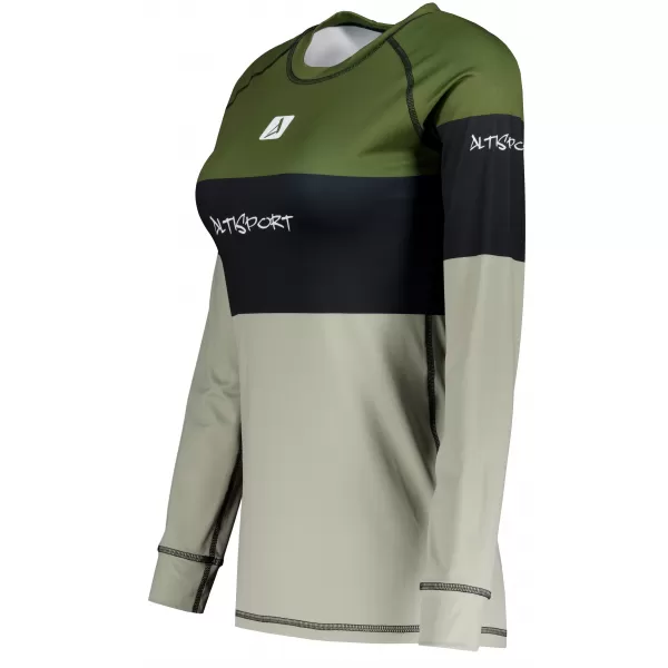  Ženska vrhunska funkcionalna termo majica z dolgimi rokavi ALTISPORT VOJ/ALW051TER01 KAKI 